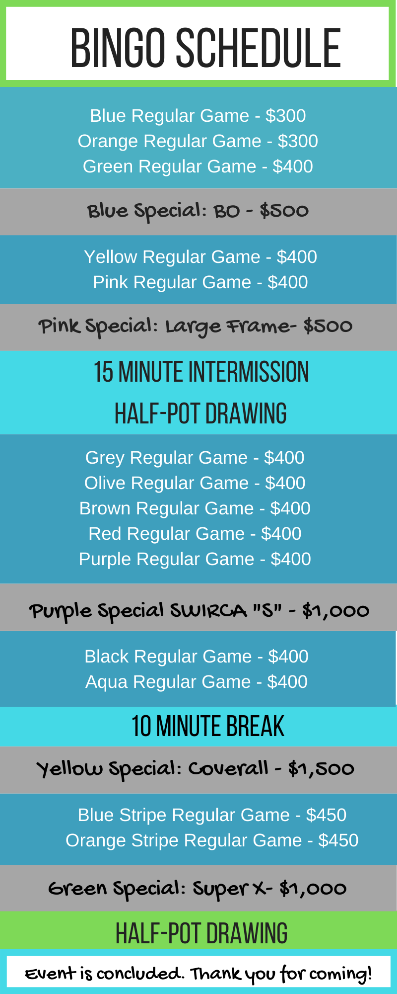 Super Bingo | Evansville, IN | SWIRCA & More
